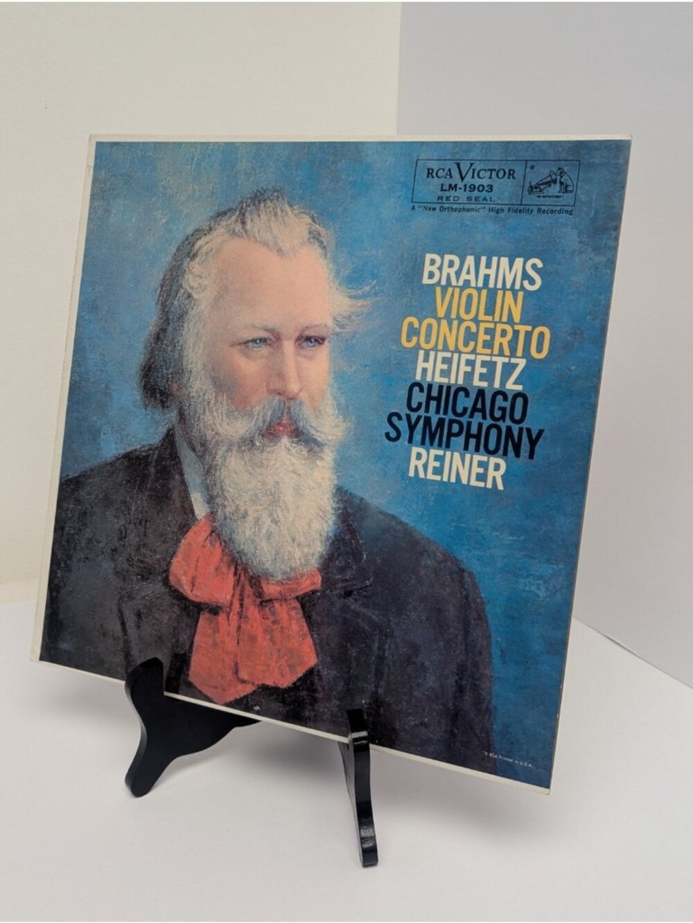 Brahms Violin Concerto Chicago Symphony 12" LP Vinyl Heifetz Reiner